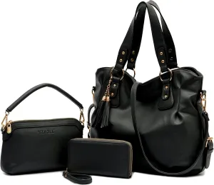 Women Large Crossbody Bags Ladies Satchel Shoulder Handbags Purse and Wallet Set for Women Totes Hobo Purses