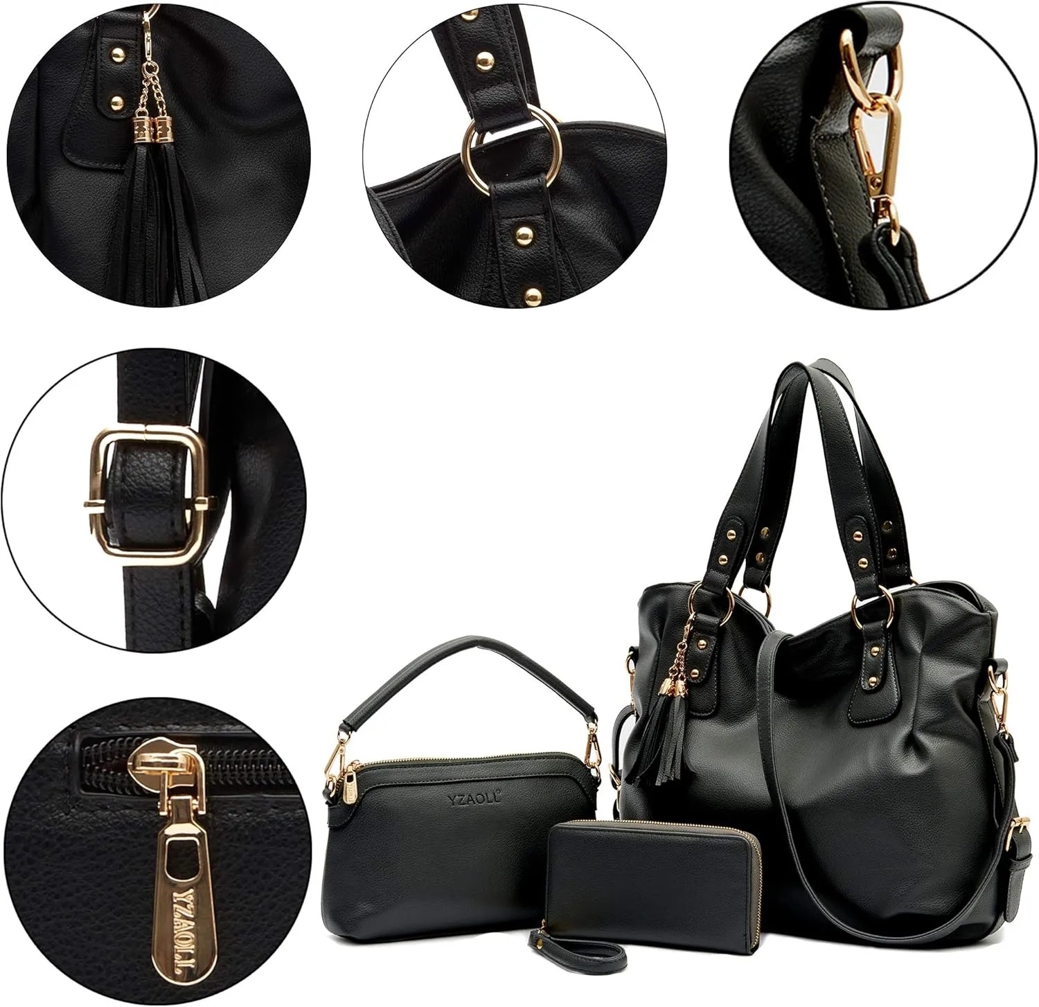 Women Large Crossbody Bags Ladies Satchel Shoulder Handbags Purse and Wallet Set for Women Totes Hobo Purses