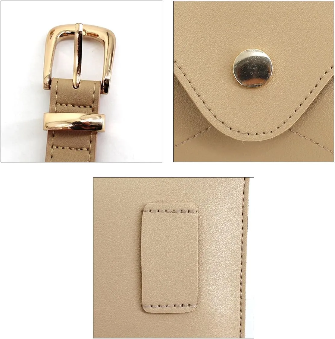 Women Mini Faux Leather Fanny Pack Waist Pouch Travel Cell Phone Bag