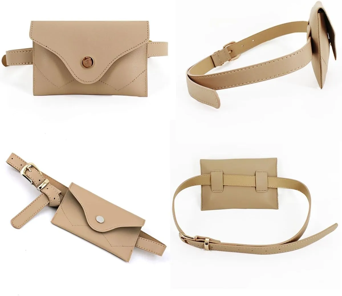 Women Mini Faux Leather Fanny Pack Waist Pouch Travel Cell Phone Bag