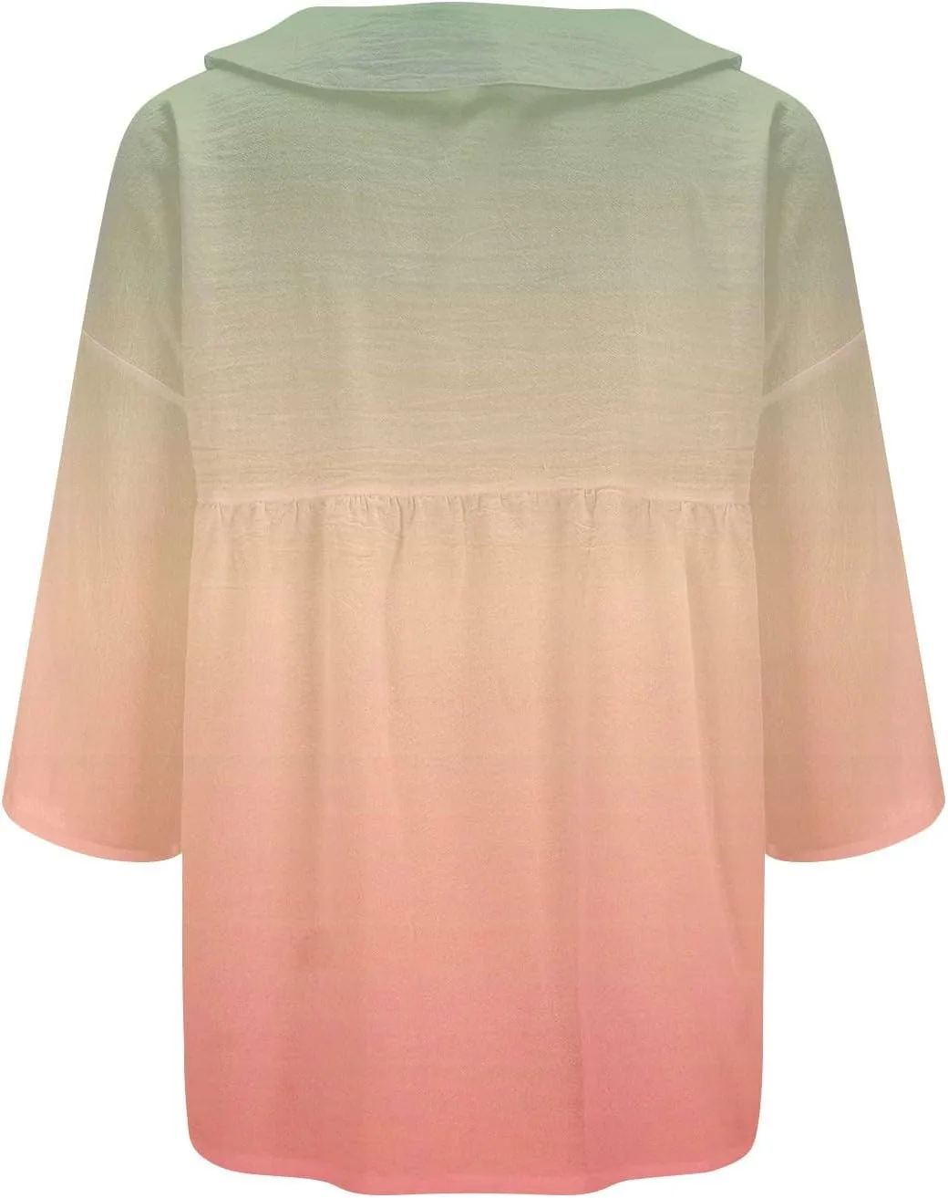 Women Oversized Button Down Shirts Long Sleeve Cotton Linen Tops for Women Loose Fit V Neck Cotton Linen Shirt
