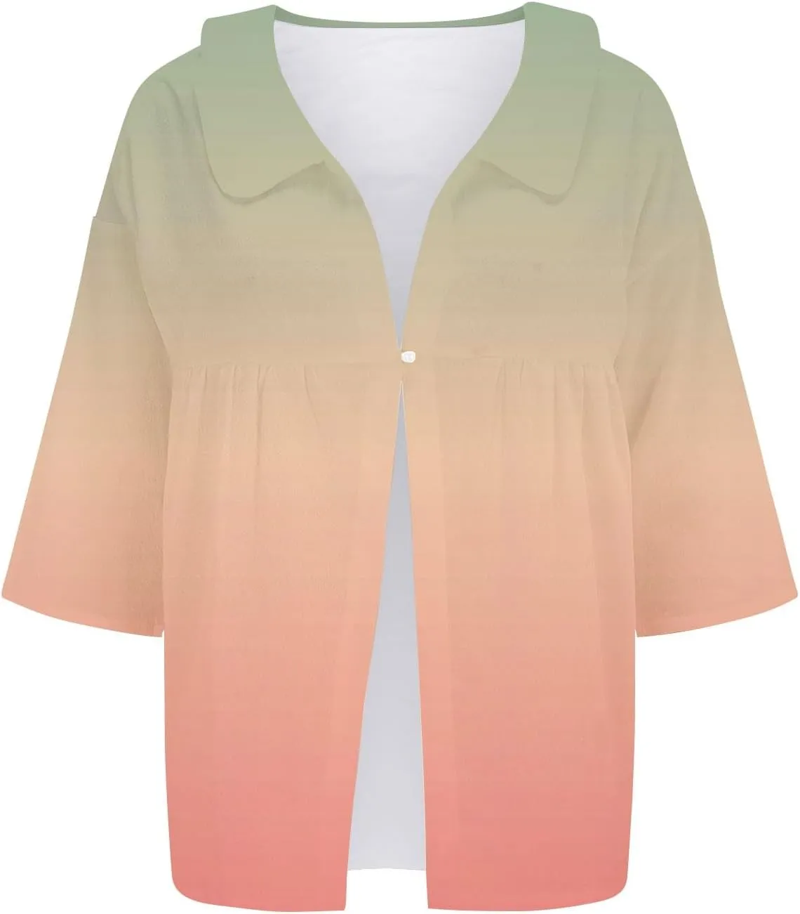 Women Oversized Button Down Shirts Long Sleeve Cotton Linen Tops for Women Loose Fit V Neck Cotton Linen Shirt