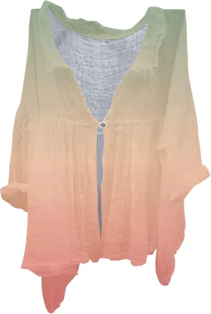 Women Oversized Button Down Shirts Long Sleeve Cotton Linen Tops for Women Loose Fit V Neck Cotton Linen Shirt