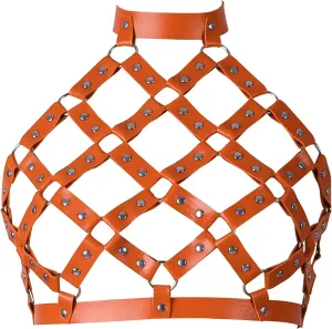 Women Punk Leather Harness Bra Body Cage Crop Tops Bondage Waist Belt Adjust Festival Rave Halloween Costume