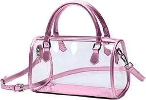 Women Purse Transparent Handbag Top Handle Shoulder Bag PVC Purse Totes Satchel