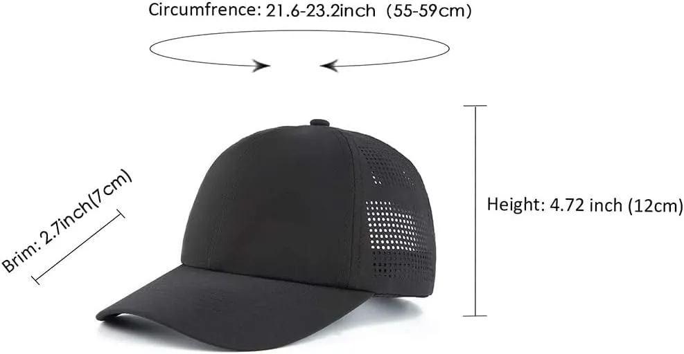 Women Quick Drying Baseball Cap Sun Hats Mesh Lightweight UV Protection for Outdoor Sports - Multiple Colors