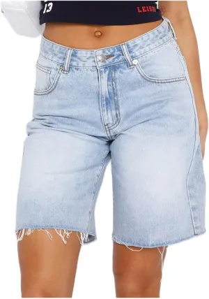 Women Y2K Baggy Denim Shorts Loose Mid Rise Cargo Long Jean Shorts Summer Wide Leg Distressed Carpenter Jorts