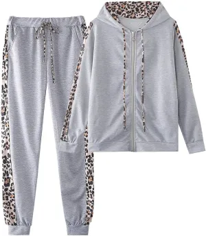 Women's 2 Piece Tracksuit Sweatsuits Sets Hoodie Sweatshirt and Jogging Sweatpants Suit