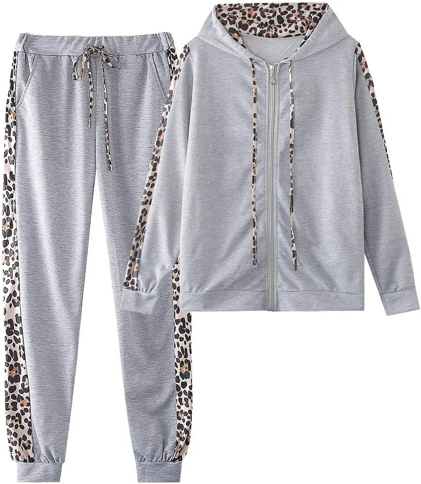 Women's 2 Piece Tracksuit Sweatsuits Sets Hoodie Sweatshirt and Jogging Sweatpants Suit