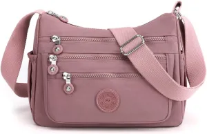 Women's crossbody bag, multi-pocket nylon cloth bag, large capacity commuter bag, shoulder bag
