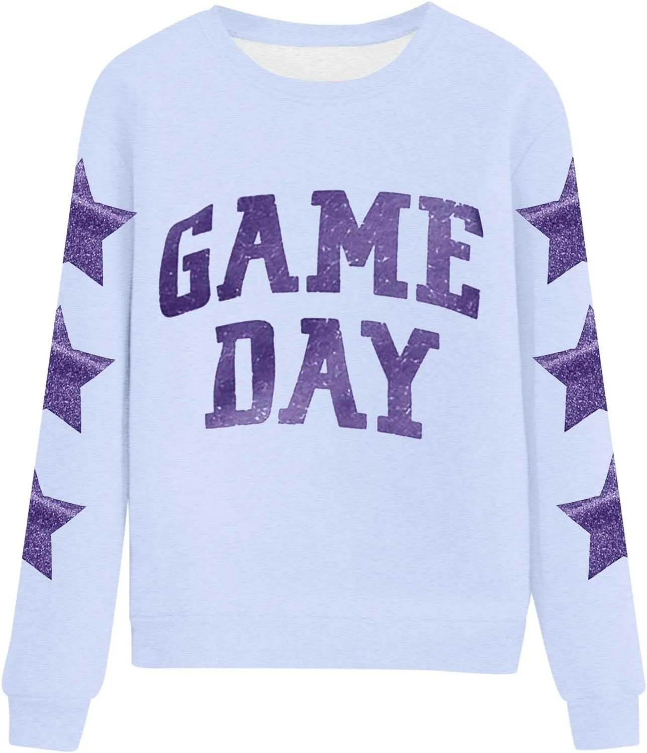 Womens Football Sequin Y2k Sweatshirt Crewneck Letter Graphic Pullover Long Sleeve Sweatshirt for Women 2024