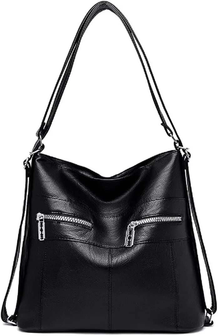 Women’s Leather Shoulder Handbags Hobo Totes Top Handle Bag Satchel and Purse for Ladies
