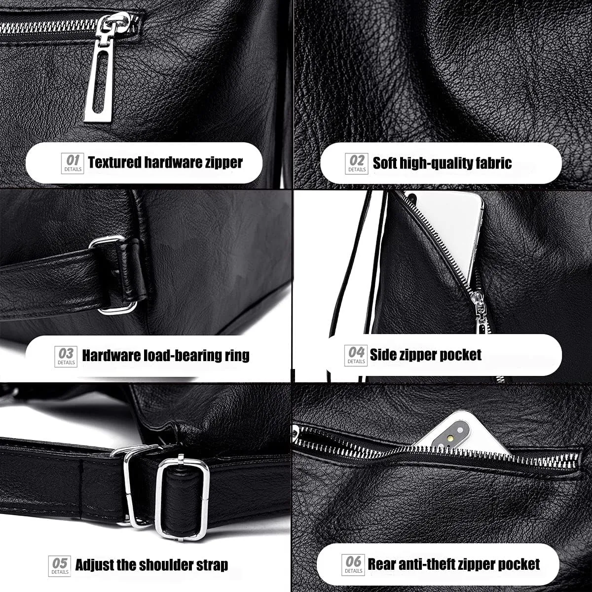 Women’s Leather Shoulder Handbags Hobo Totes Top Handle Bag Satchel and Purse for Ladies