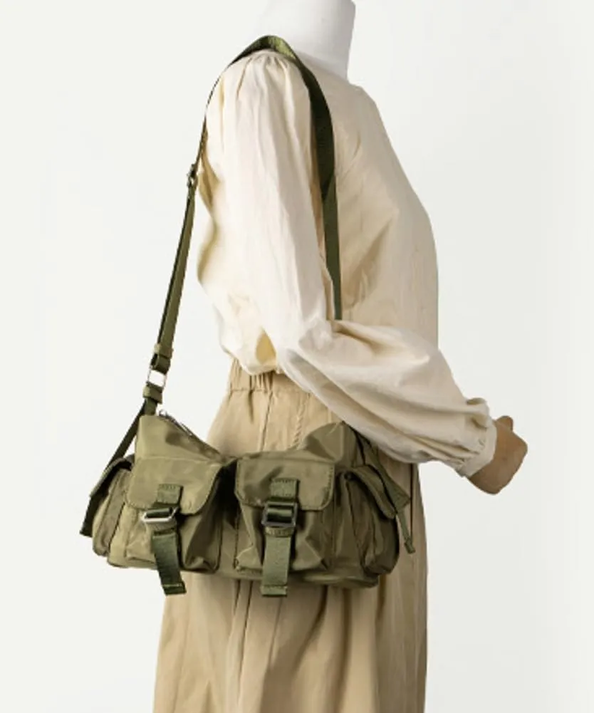 Women's Nylon Shoulder Bag Multi Pockets Totes Large Crossbody Bag Messenger Handbag Y2K Top Handle Purse