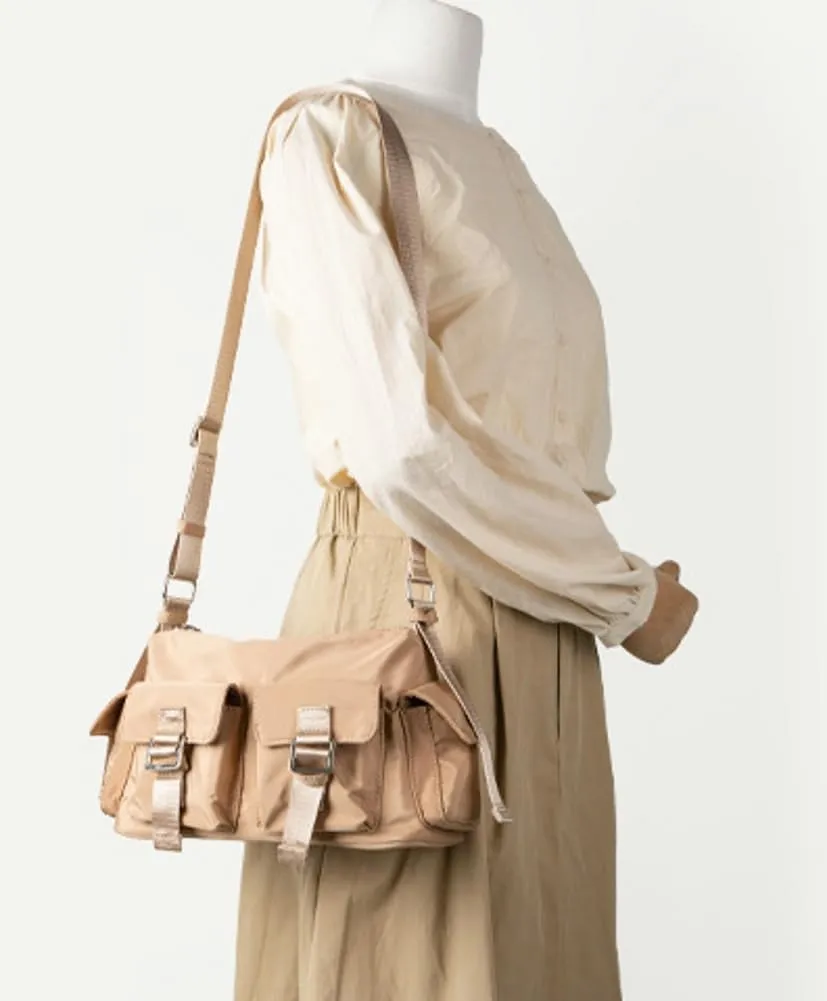 Women's Nylon Shoulder Bag Multi Pockets Totes Large Crossbody Bag Messenger Handbag Y2K Top Handle Purse