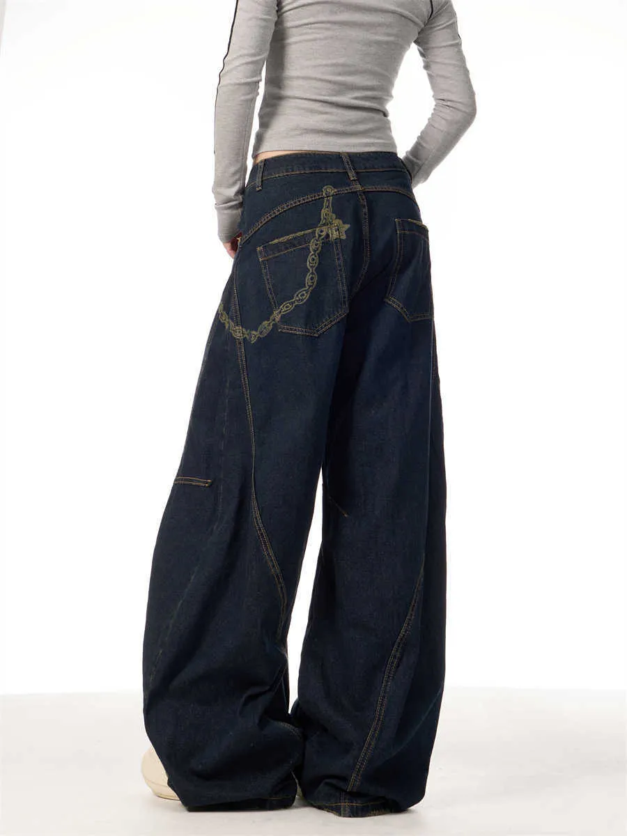 Women’s Retro Patchwork Denim Overalls