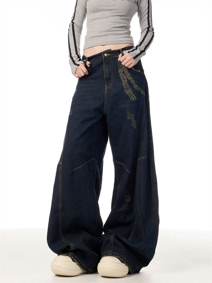 Women’s Retro Patchwork Denim Overalls