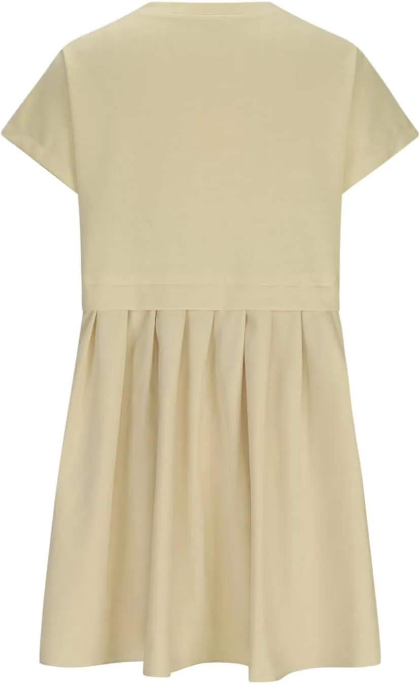 Womens Solid Cute Pleated Dress Patchwork Casual Short Sleeve Blouse Loose Oversized Summer Mini Dress Shirt Dress