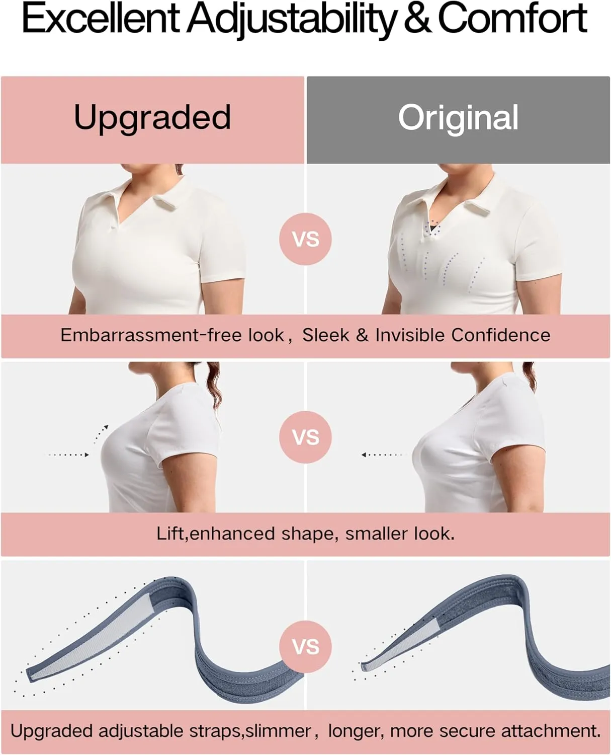 Women's Sports Bra Wirefree Adjustable Medium-High Support Everyday Wear for Large Bust Plus Size with Removable Pads
