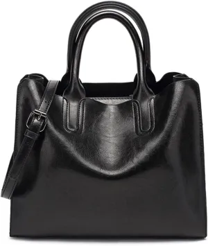Womens Vintage Solid Color Handbags and Purses PU Top-handle Satchel Hobo Totes Shoulder Bags