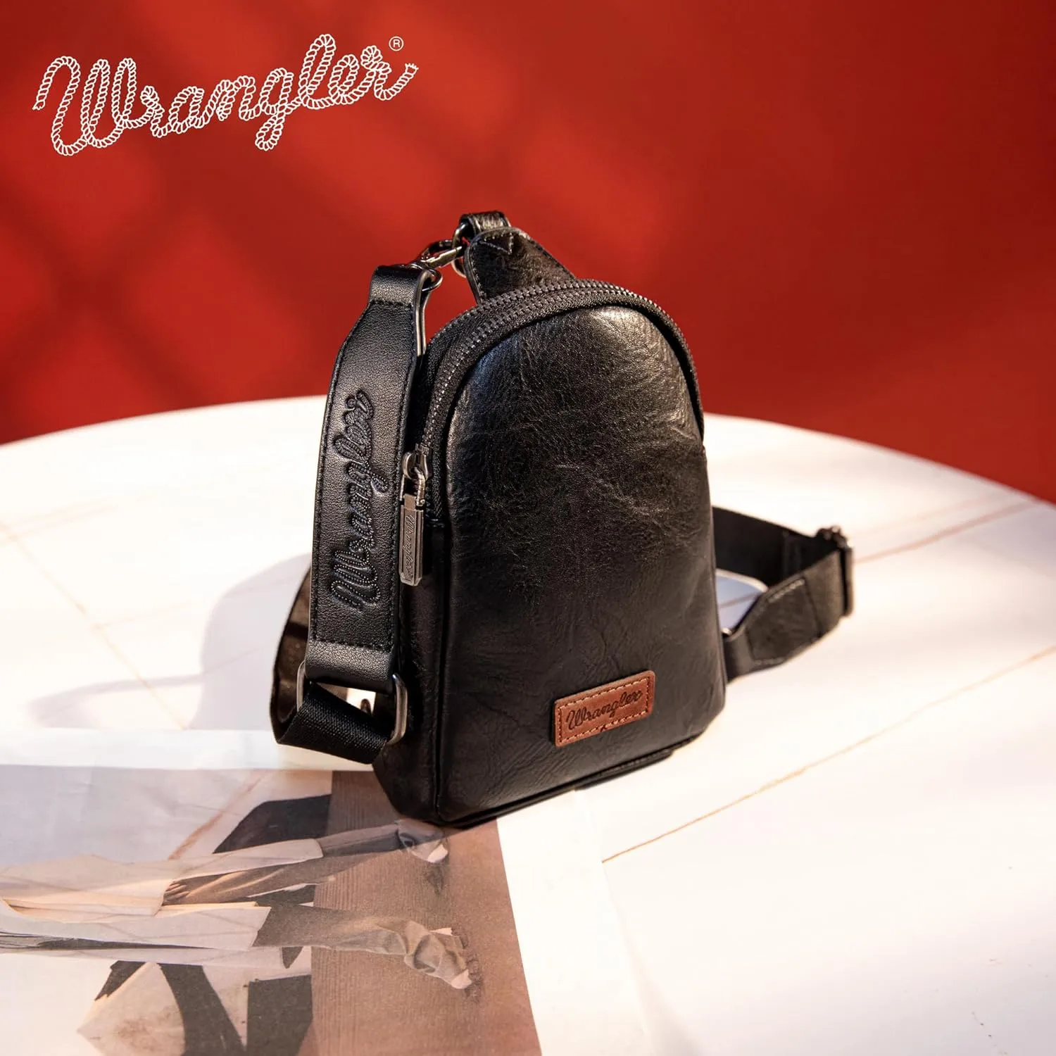 Wrangler Small Crossbody Sling Bags for Women Fanny Packs Chest Bag for Travel Gift