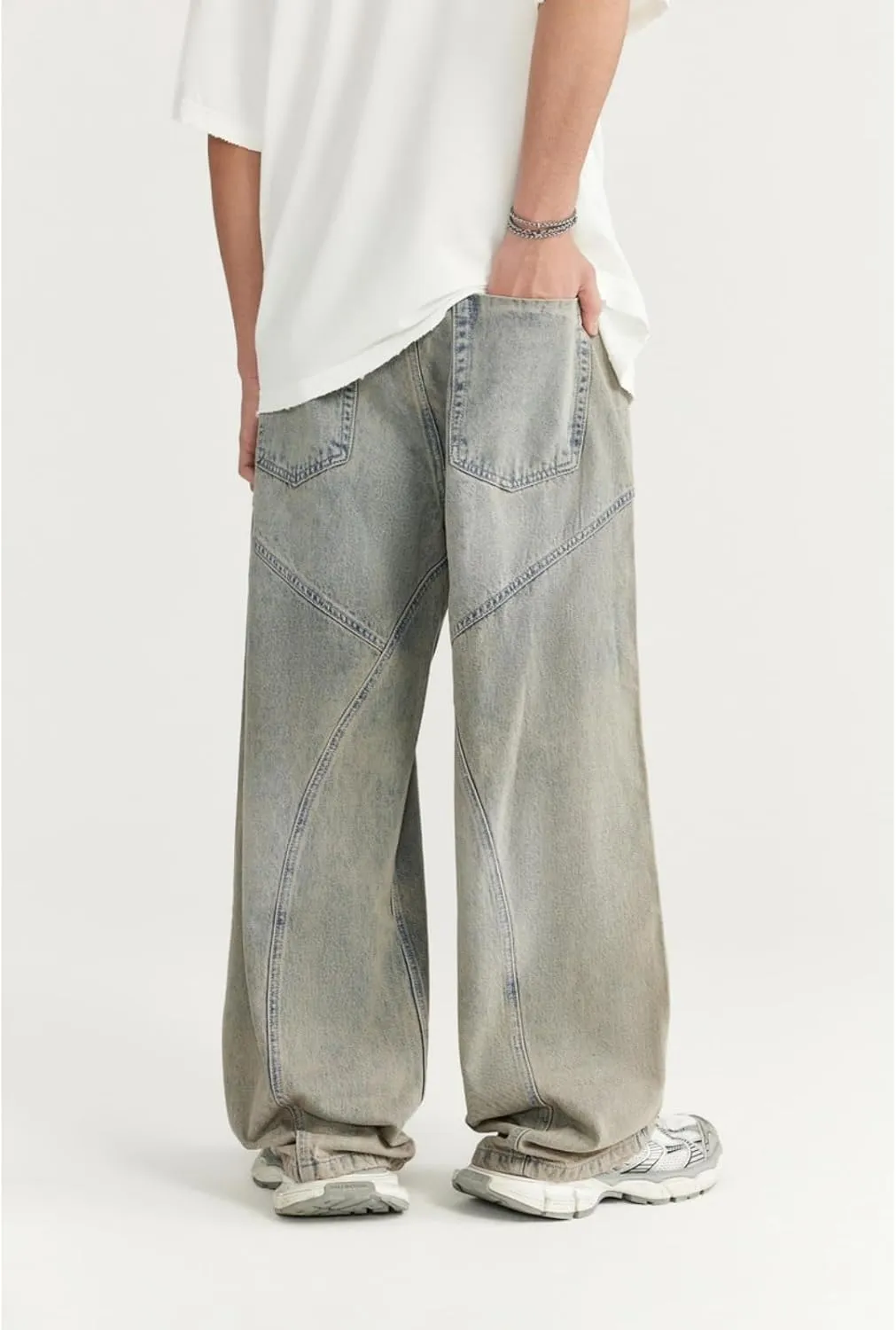 Y2k Baggy Jeans Men Vintage Hip Hop Style Skater Jeans Denim Loose Fit Dance Pants