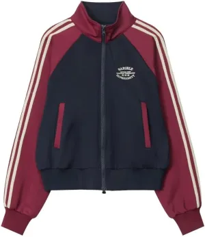 Y2k Zip Up Retro Track Outwear Patchwork Cropped Jacket Women Korean Streetwear Gorpcore Stand Collar Stripe Jackets