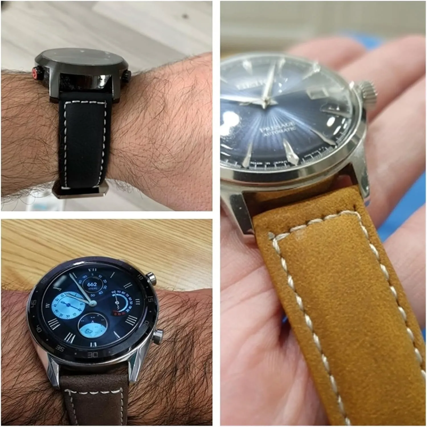 yaoqijie Vintage Matte Male Watchband 18mm 20mm 22mm 24mm Leather Men Strap Watch Accessories Luxury Watch Straps lasting