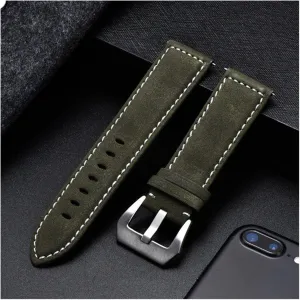 yaoqijie Vintage Matte Male Watchband 18mm 20mm 22mm 24mm Leather Men Strap Watch Accessories Luxury Watch Straps lasting