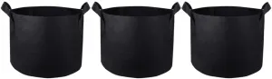YARNOW 3 Pcs Grow Bag Raised Rectangular Planter Bucket Containers Basket Mini Pots for Plants Fabric Pot Barrel Outdoor Planters Peat Pots for Cage Clear Support Black Non-Woven Fabric