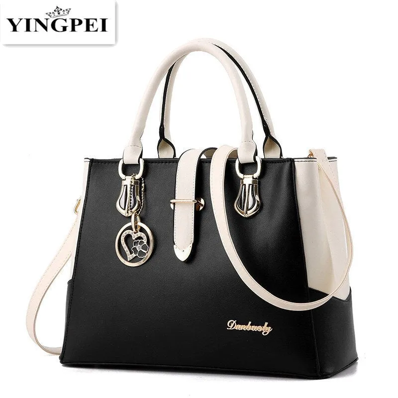 YINGPEI Women Bag Shoulder Handbag Messenger Bags Women Vintage Fashion Luxury Top-Handle Composite Bag Purse Wallet Leather