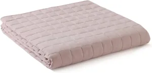 YnM Exclusive Cooling Weighted Blanket, Smallest Compartments with Glass Beads, Cooling Nylon/PE (Hushed Violet Pink, 88"x104" 20lbs), Two Persons 90~160lbs Sharing Use on Queen/King Bed