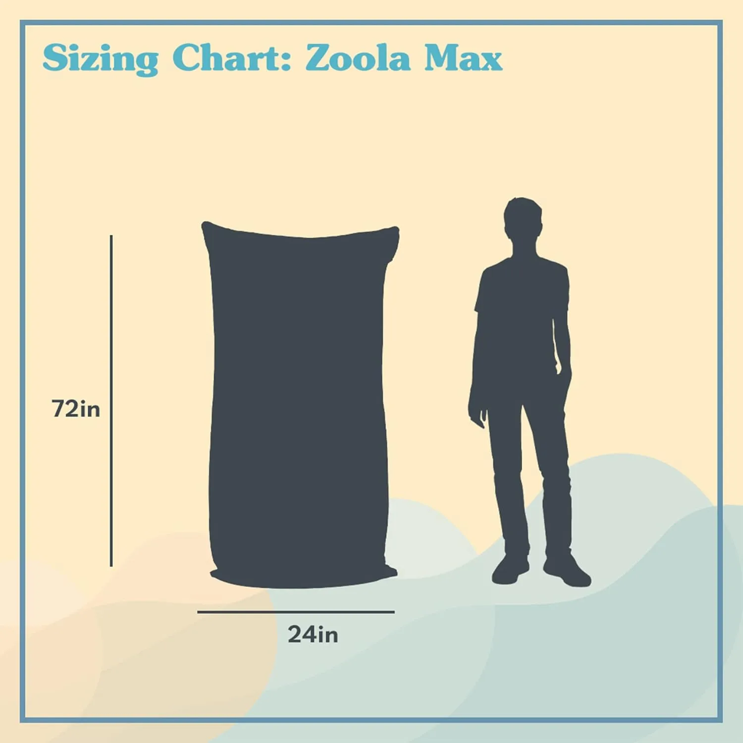 Yogibo Zoola Max Outdoor Bean Bag Chair, Oversized Beanbag Couch, Water Resistant, Cozy Patio Deck Lounge Furniture, Diamonds