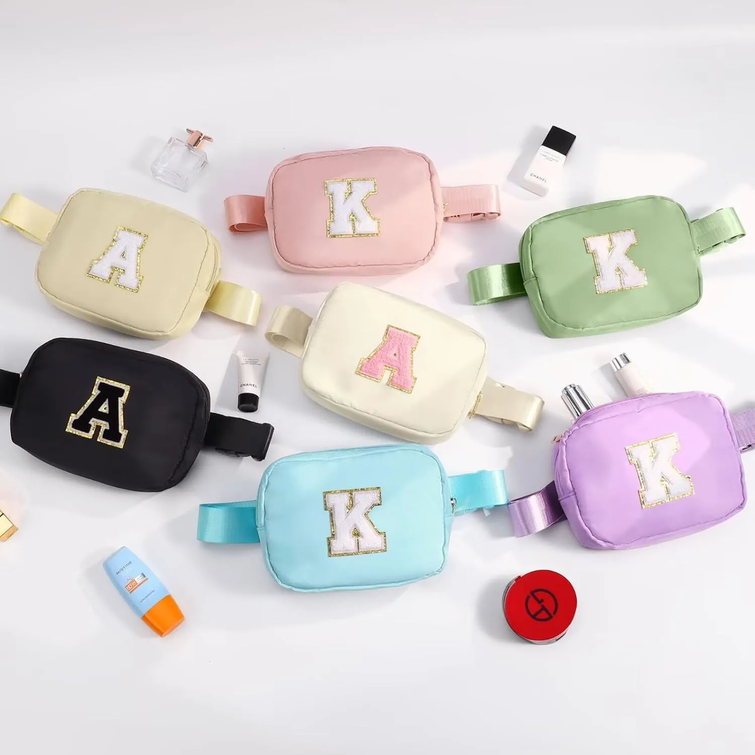 YOOLIFE Birthday Gifts for Women - 30th 40th 50th 60th 70th Birthday Gifts for Women Sister Friends Daughter Her, Personalized Gifts for Women, Initial Belt Bag Crossbody Bags S