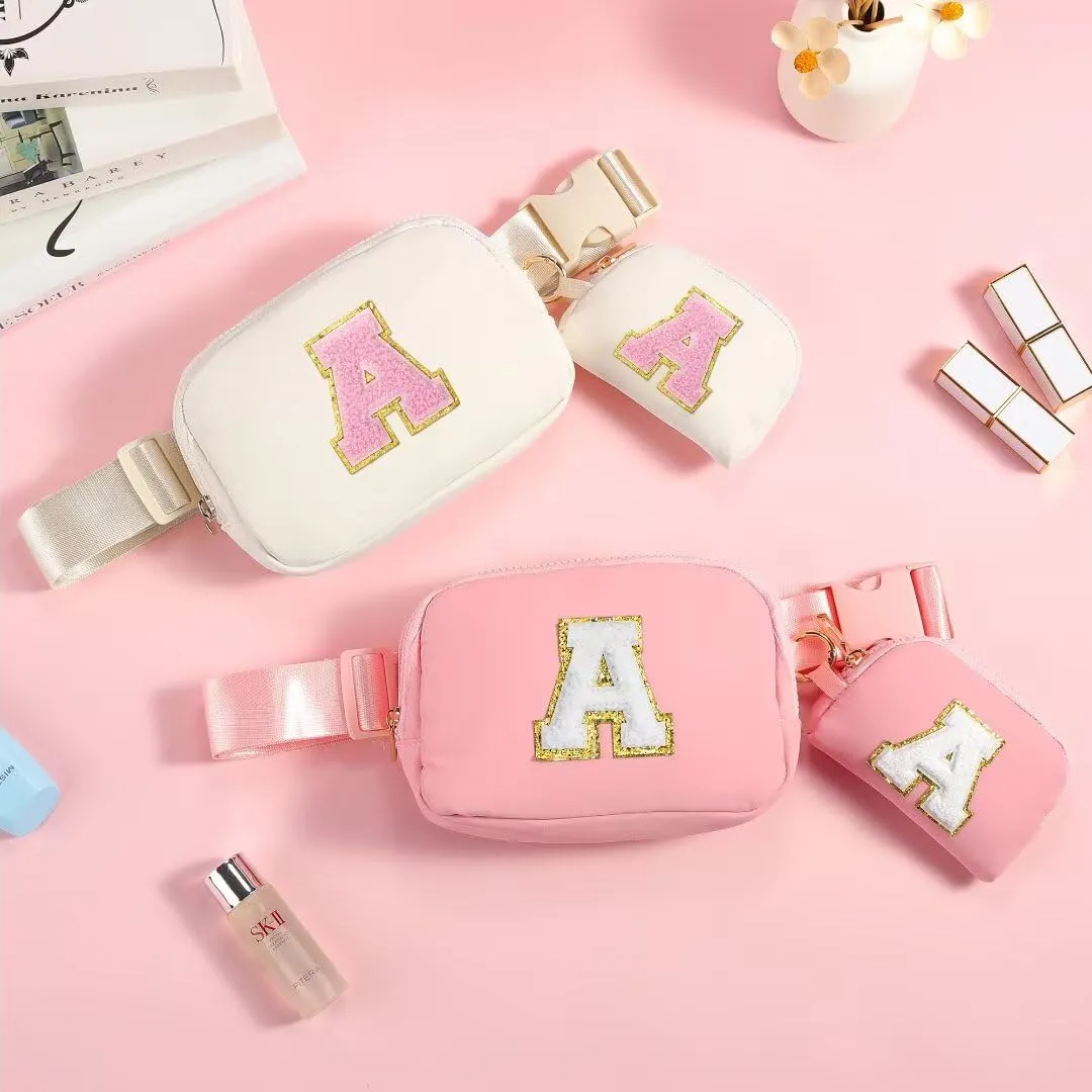 YOOLIFE Gifts for Women, Personalized Birthday Gifts for Women Daughter Sister Friends Mom Girlfriend Aunt Niece, Initial Fanny Pack Crossbody Purse Belt Bag, White S