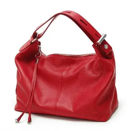 ZENCY Hot Stylish 100% Genuine Cow Leather Women Handbag Extendable Handle Strap Cowhide Ladies Tote Shoulder Bags Purse Satchel