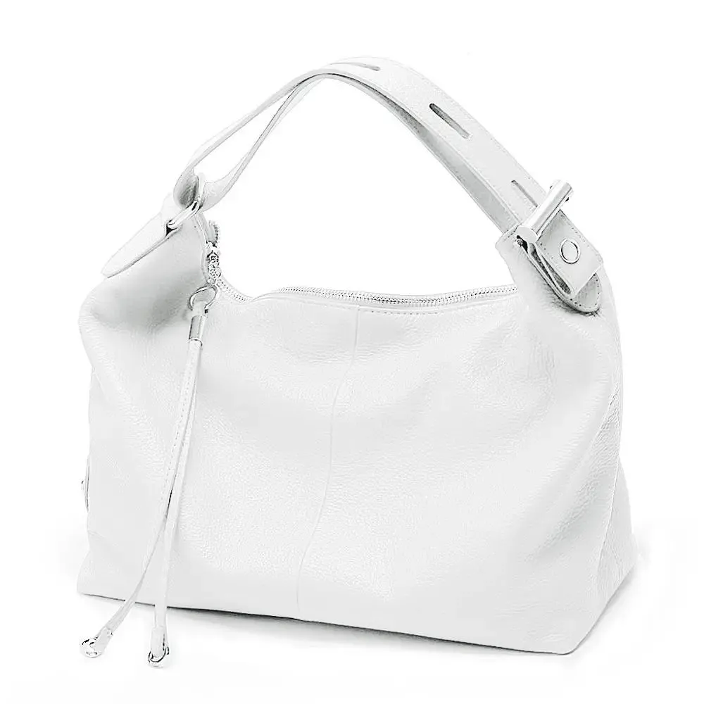 ZENCY Hot Stylish 100% Genuine Cow Leather Women Handbag Extendable Handle Strap Cowhide Ladies Tote Shoulder Bags Purse Satchel