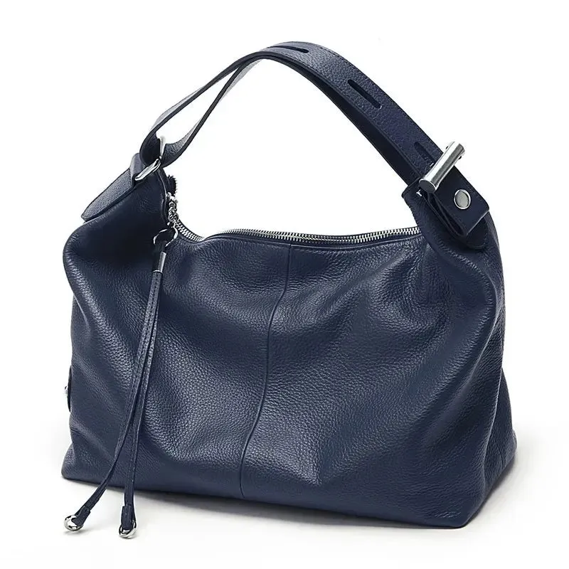 ZENCY Hot Stylish 100% Genuine Cow Leather Women Handbag Extendable Handle Strap Cowhide Ladies Tote Shoulder Bags Purse Satchel
