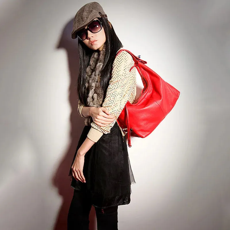 ZENCY Hot Stylish 100% Genuine Cow Leather Women Handbag Extendable Handle Strap Cowhide Ladies Tote Shoulder Bags Purse Satchel