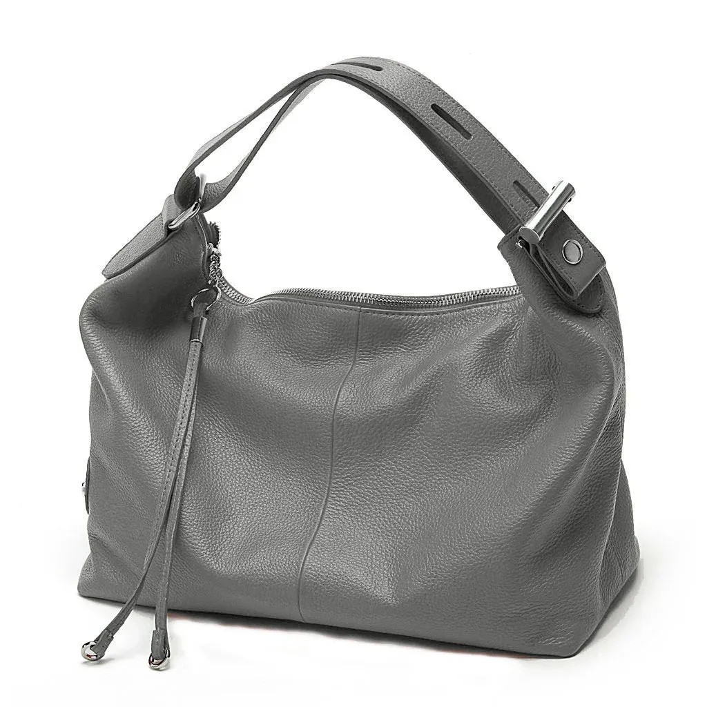ZENCY Hot Stylish 100% Genuine Cow Leather Women Handbag Extendable Handle Strap Cowhide Ladies Tote Shoulder Bags Purse Satchel
