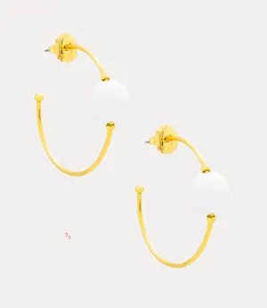 Zenzii Resin Bead Open Hoop Earring