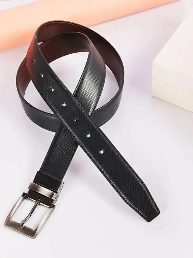 ZEVORA Men Casual, Evening, Formal, Party Brown Genuine Leather Reversible Belt