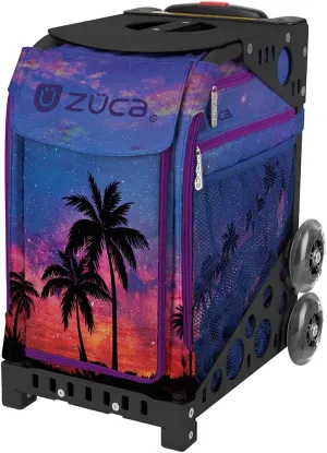 Zuca "Island Life" Sport Insert Bag, Black Frame with Flashing Wheels