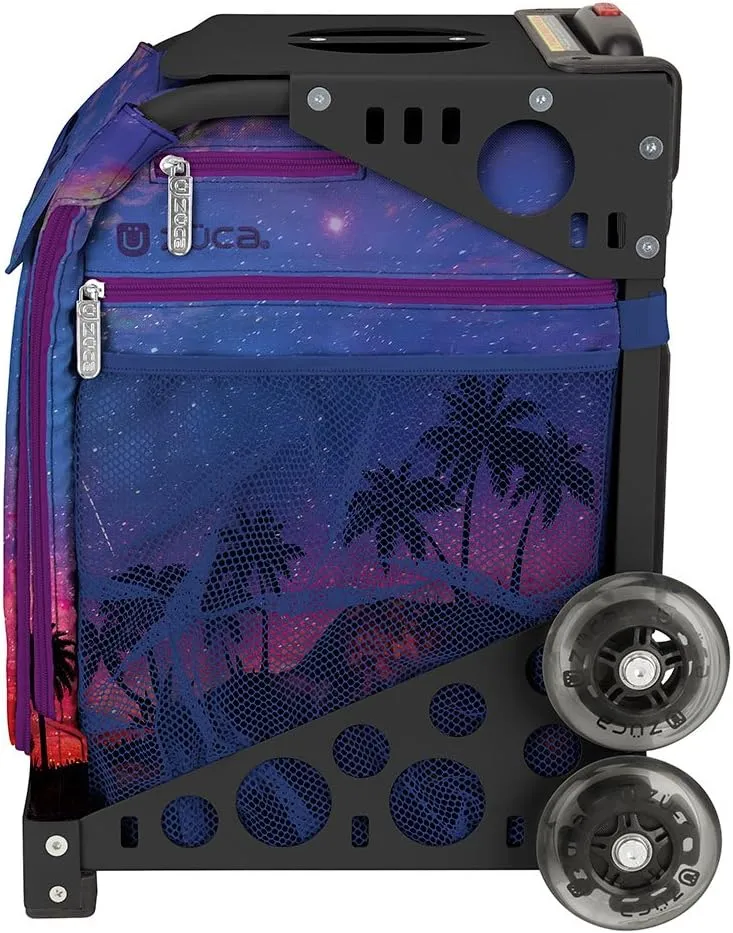 Zuca "Island Life" Sport Insert Bag, Black Frame with Flashing Wheels